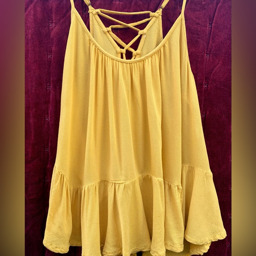 🍀Blusa de rayón ,con cinta estilo corset, en la parte trasera. Small 🍀#BA3